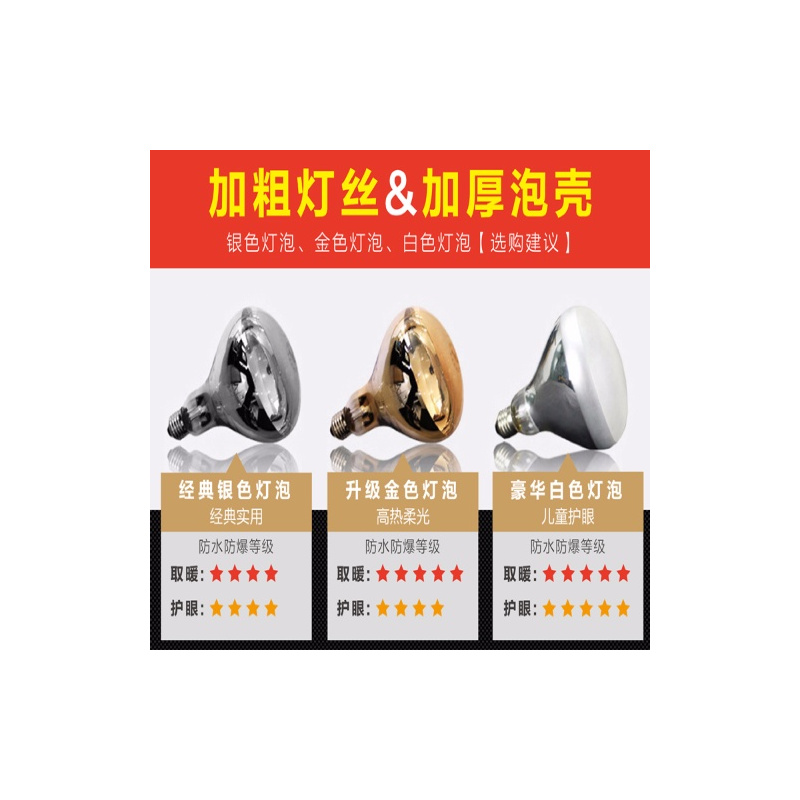 防爆灯泡灯暖浴霸卫生间浴室传统吊顶嵌入式壁挂式四灯取暖灯|集成吊顶无换气金泡