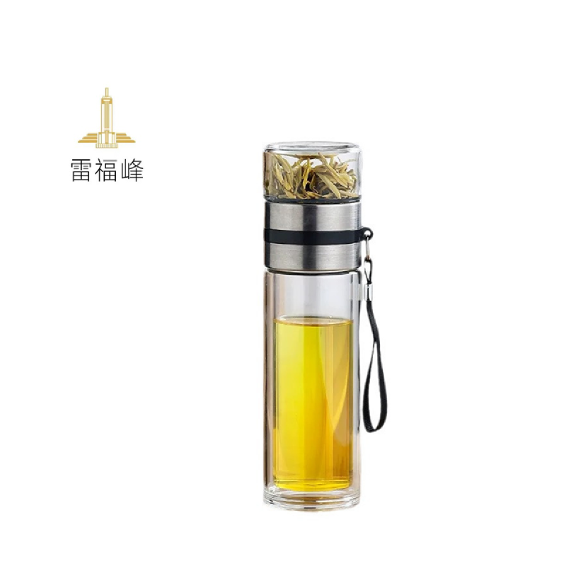 雷福峰高硼硅双层茶水分离玻璃杯500ml/个高清大图