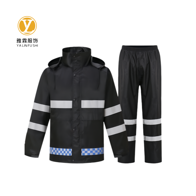 雅霖服 分体式150D多功能雨衣套装可定制 YLF-XZ502 套高清大图