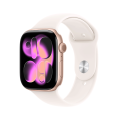 MEVU4CH/B Apple Watch S11 GPS 46毫米玫瑰金色铝金属表壳 淡桃粉色运动型表带-M/L