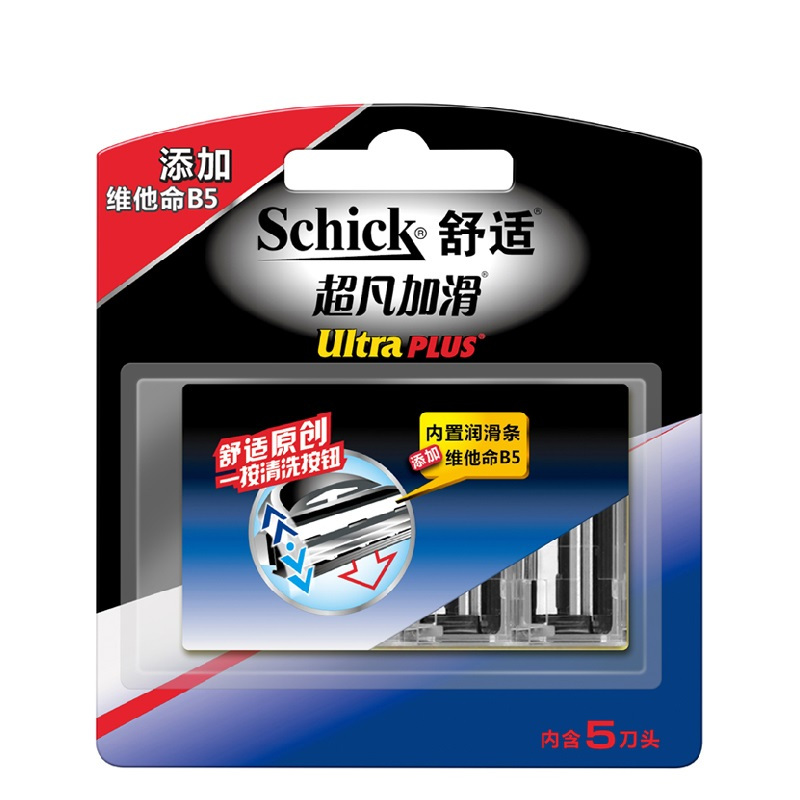 schick 舒适 超凡加滑剃须刀头替换装 5个刀头