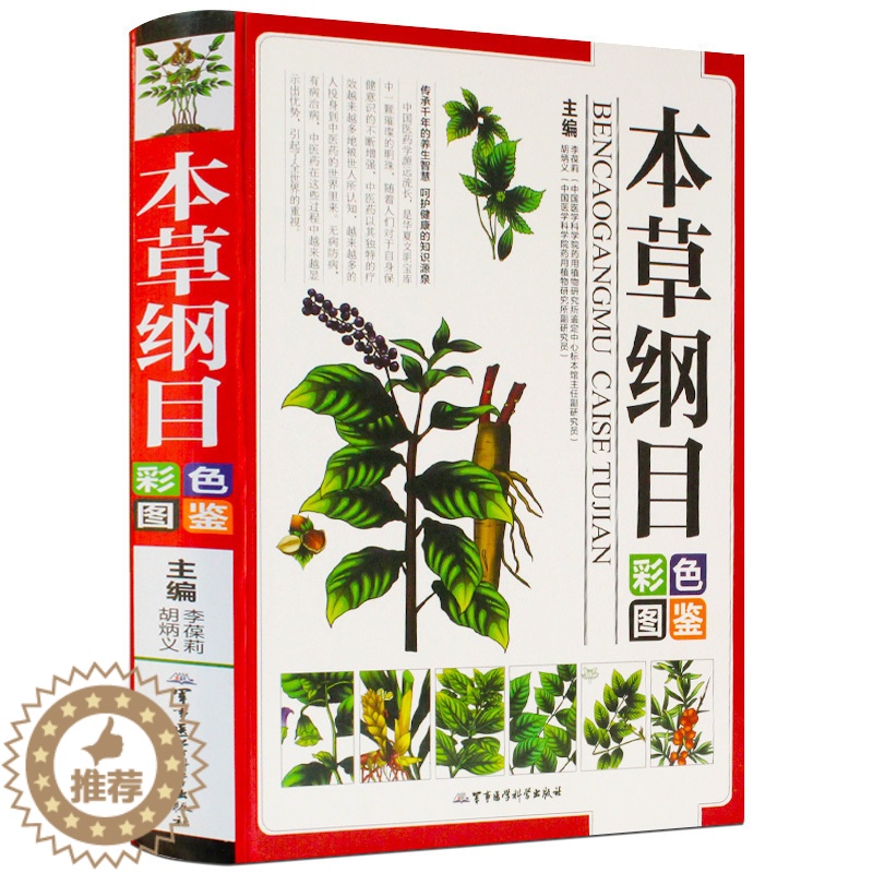 [醉染正版]本草纲目彩色图鉴彩图版图解中草药中药材图谱手绘图精选300余种常用中药材中医养生保健本草纲目中医学入门图书籍高清大图