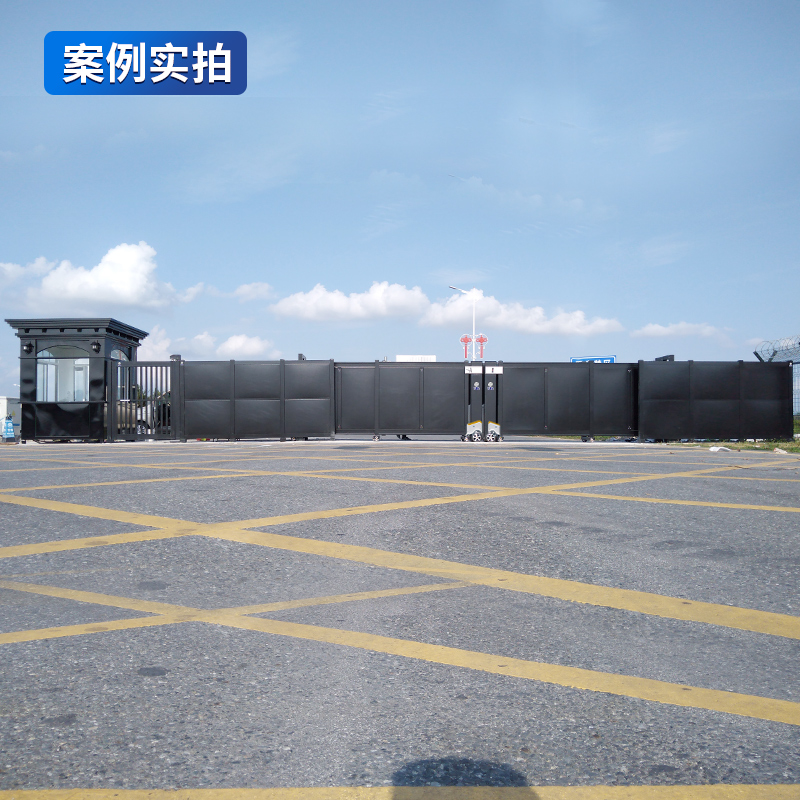 启功电动段滑门平移门铝合金伸缩大门每米QG-JZDHM8高清大图