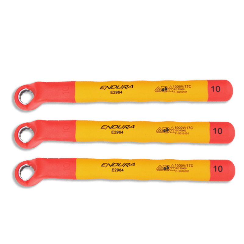 力易得 双色VDE绝缘梅花扳手 电工扳手 11mm E2965 1把(货期3-5天)