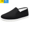 聚范老北京布鞋男士千层底布鞋一脚蹬夏季男鞋透气布鞋黑单鞋字老布鞋