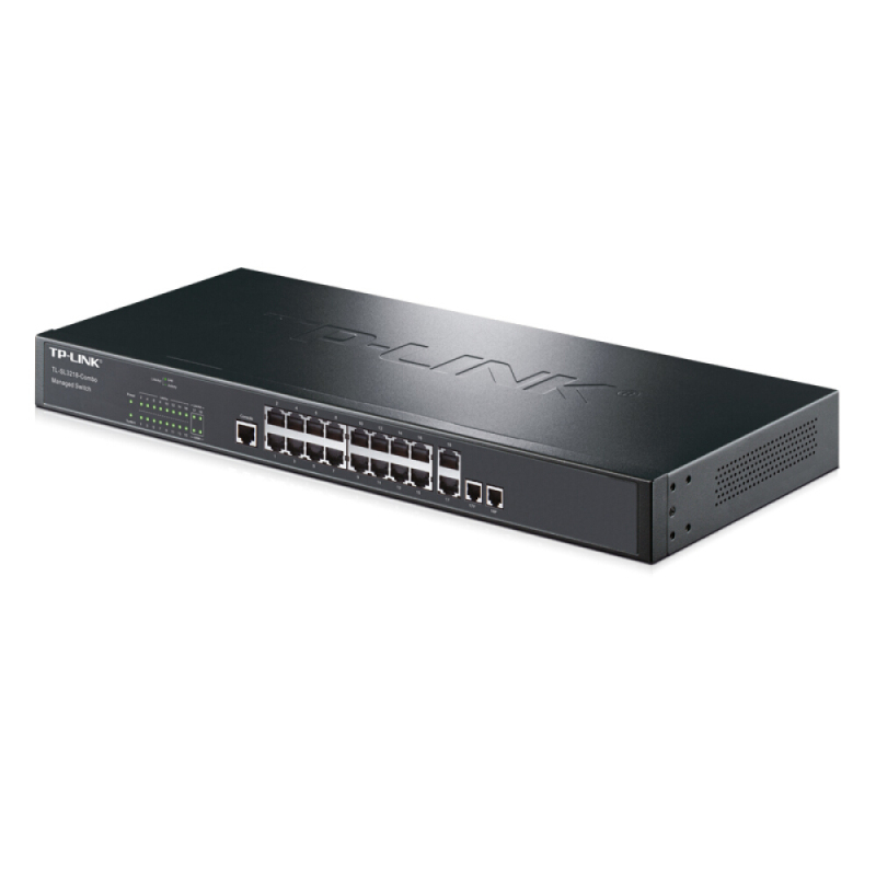 TP-LINK TL-SL3218-Combo 16口百兆二层网管核心交换机 2千兆口+2复用千兆光纤口