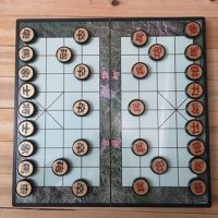 中国象棋实木大号磁性玉石学生入门书初学者成人棋盘儿童套装|黑金4.0厘米(青少年)