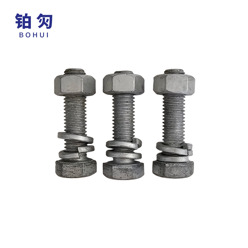 铂灳 热镀锌六角螺栓穿钉带帽 M10*50mm 套高清大图