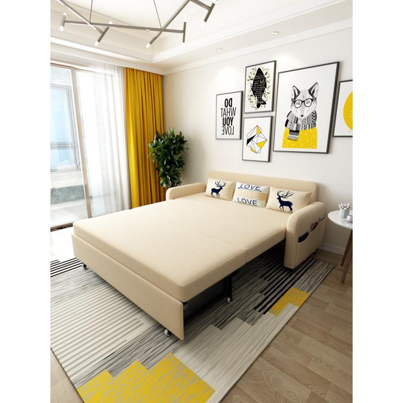 可折叠沙发床两用实木多功能客厅小户型网红款双人三人单人带储物