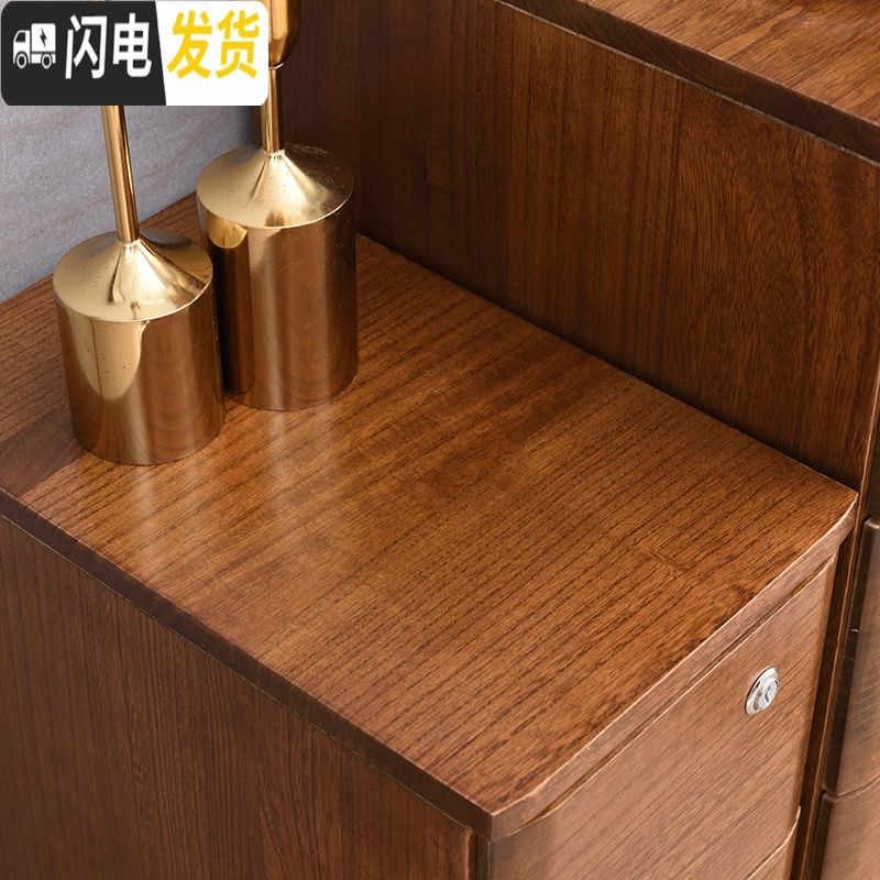 三维工匠25/30cm夹缝抽屉式收纳柜实木窄柜厨房整理储物柜卧室缝隙柜带锁高清大图