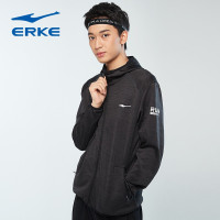 鸿星尔克（ERKE）男卫衣2018秋冬新款运动休闲舒适防风开衫带帽卫衣男上衣