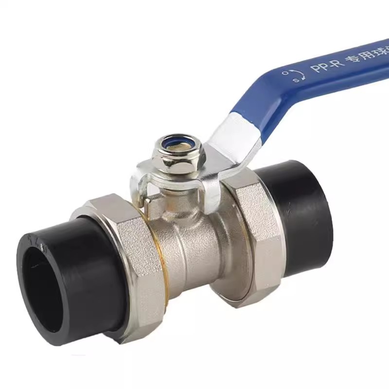 时速 PE双活接球阀 20mm 个高清大图