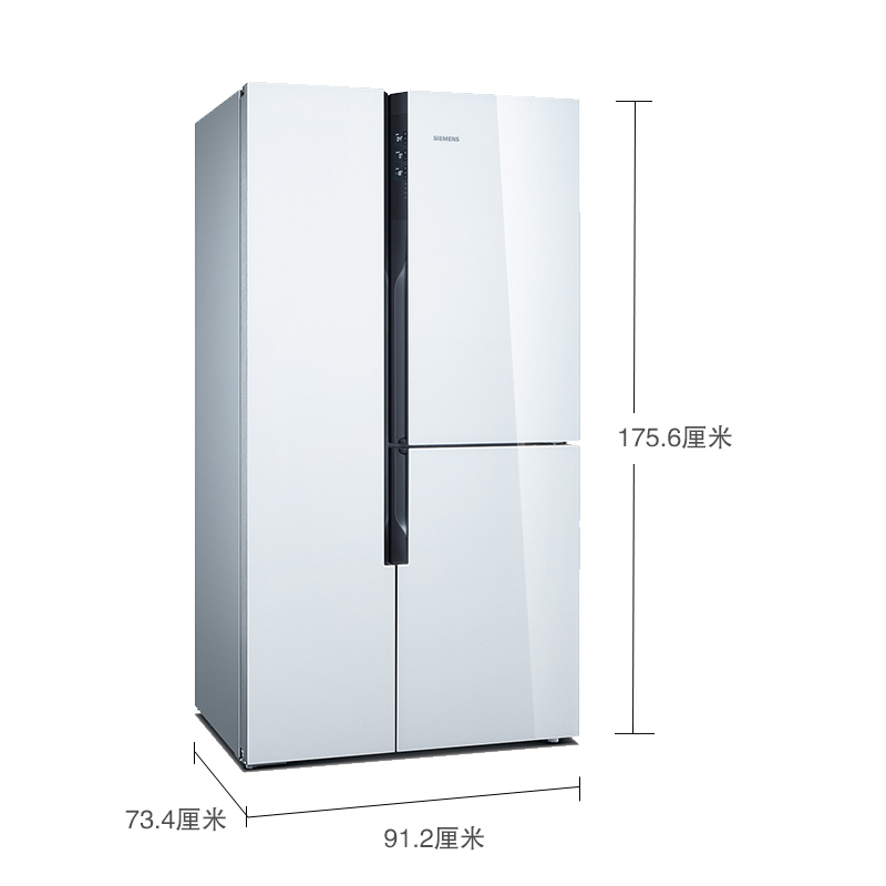 西门子 KA96FS70TI 玻璃面板 温湿双控 零度Plus控温 对开三门569升冷藏展示柜高清大图