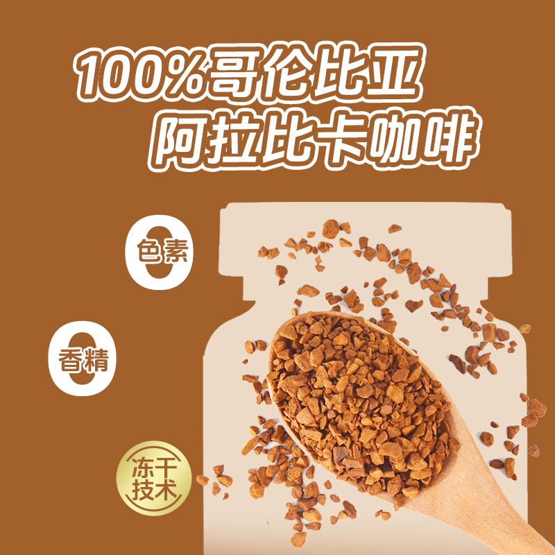 哥伦比亚原装进口Buendia博恩意式特浓阿拉比卡冻干速溶黑咖啡85g高清大图