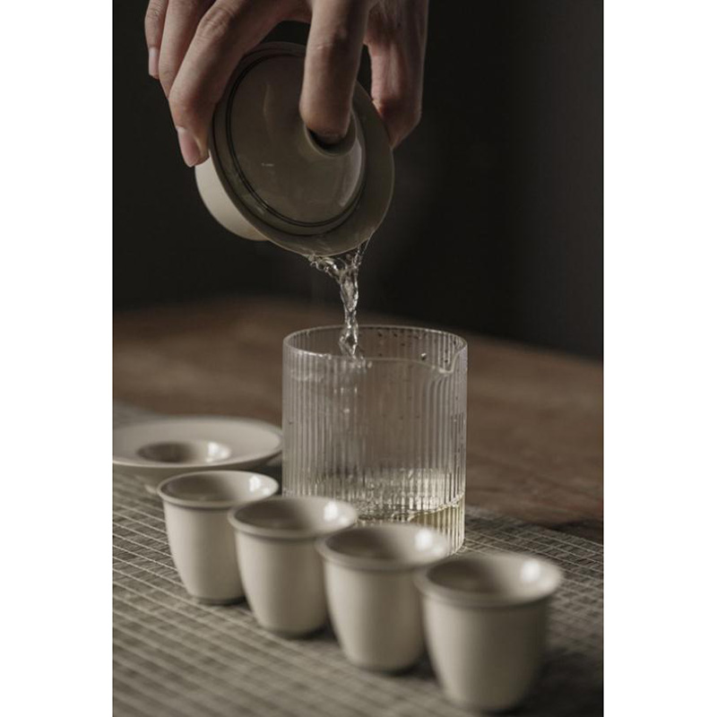 美帮汇原土色景德镇三才盖碗茶杯茶碗套装单个盖碗茶泡茶杯大号陶瓷茶具高清大图