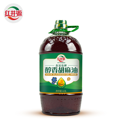 红井源内蒙古胡麻油 4.5L亚麻籽油 食用油