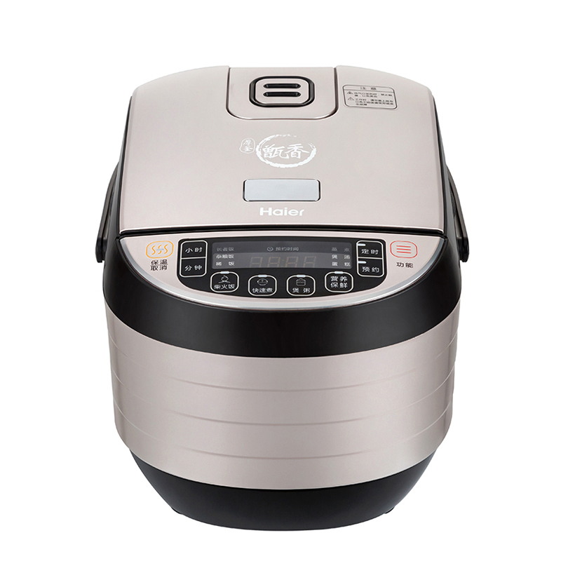 海尔(Haier)电饭煲HRC-IFS4031液晶显示 4升 IH电磁加热 金属不锈钢 智能预约 智能电饭锅