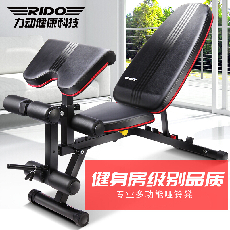 力动(RIDO)哑铃凳专业家用商用仰卧板健身器材多功能仰卧起坐健腹肌板运动卧推平板椅TD50