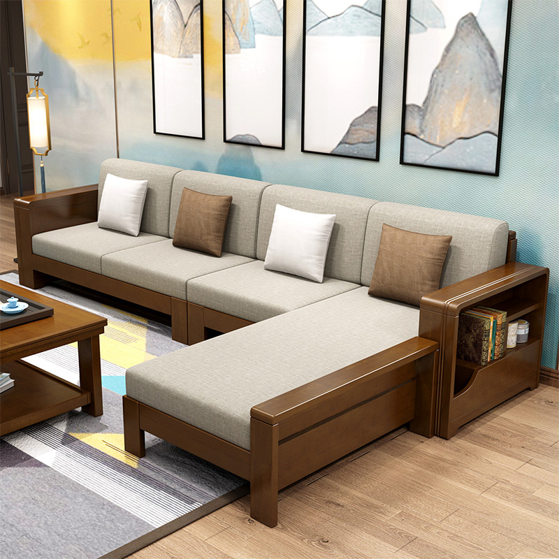 天空树skytree实木布艺沙发组合现代简约新中式客厅家具小户型储物