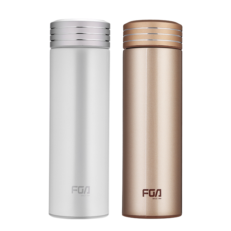 富光(FGA)保温杯男士商务办公车载水杯不锈钢杯子便携茶杯 白色