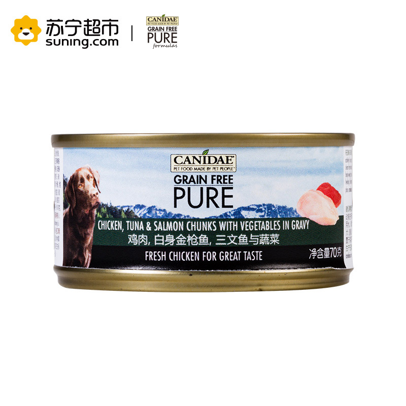 卡比狗罐头美国进口鸡肉牛肉红薯与绿豆犬主食罐头70g*24入整箱天然无谷犬湿粮狗零食拌粮
