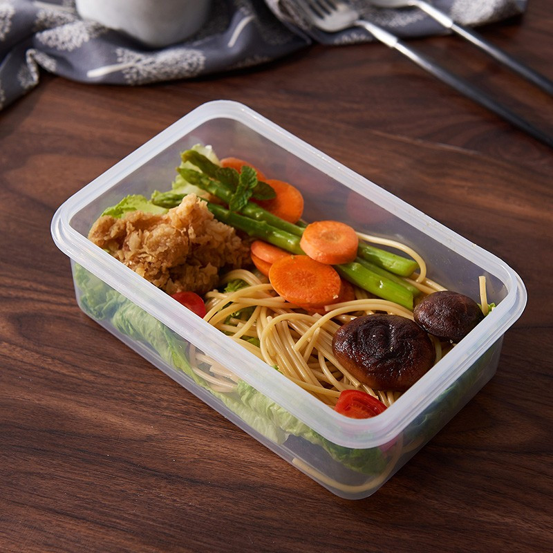 龙士达(LONGSTAR) LK-2013 中长方保鲜盒 食品厨房密封盒透明整理箱冷冻储物盒