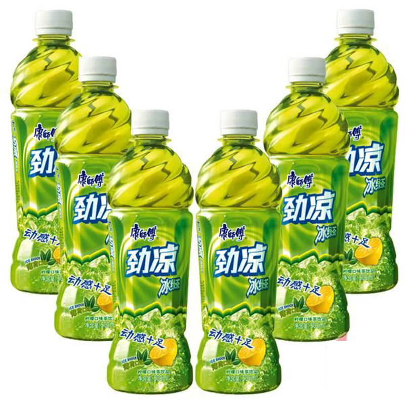 康师傅夏季茶饮料劲凉冰绿茶饮料500ml*15瓶/整箱