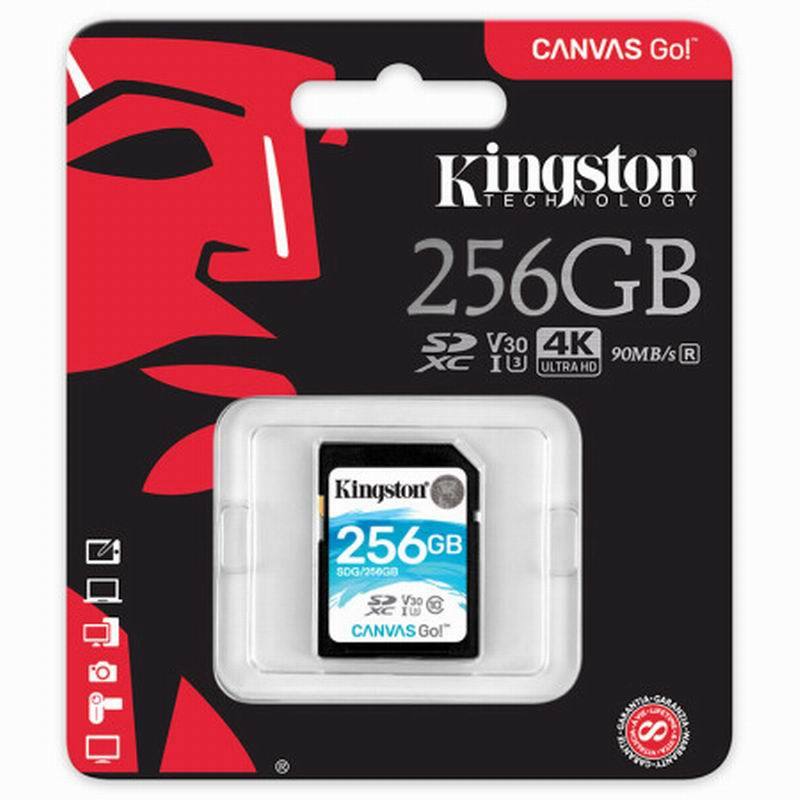 金士顿(Kingston) SD卡256G 兰卡 U3 V30 SDG/256G(读90m/s写45m/s)