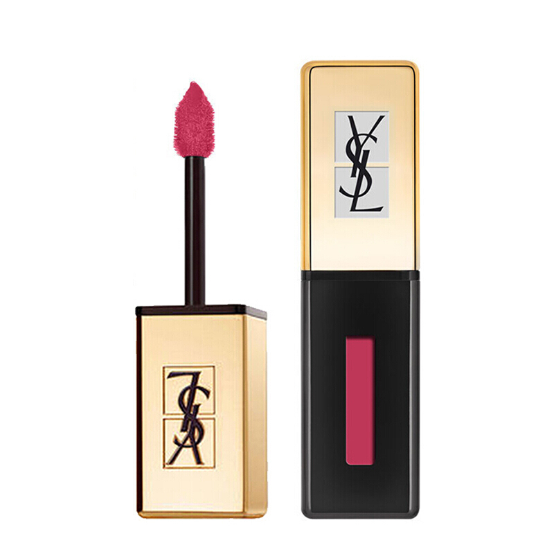 圣罗兰(YSL) 纯色唇釉204# 粉桃红 6ml 镜光唇釉 质地水润 滋润显色 不易脱妆