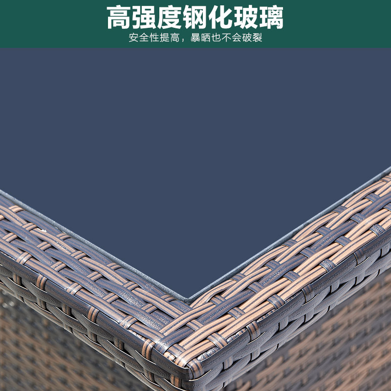 苏宁放心购[单桌]编藤单桌户外桌子室外藤桌庭院花园别墅露天露台摆摊桌椅A-STYLE家具