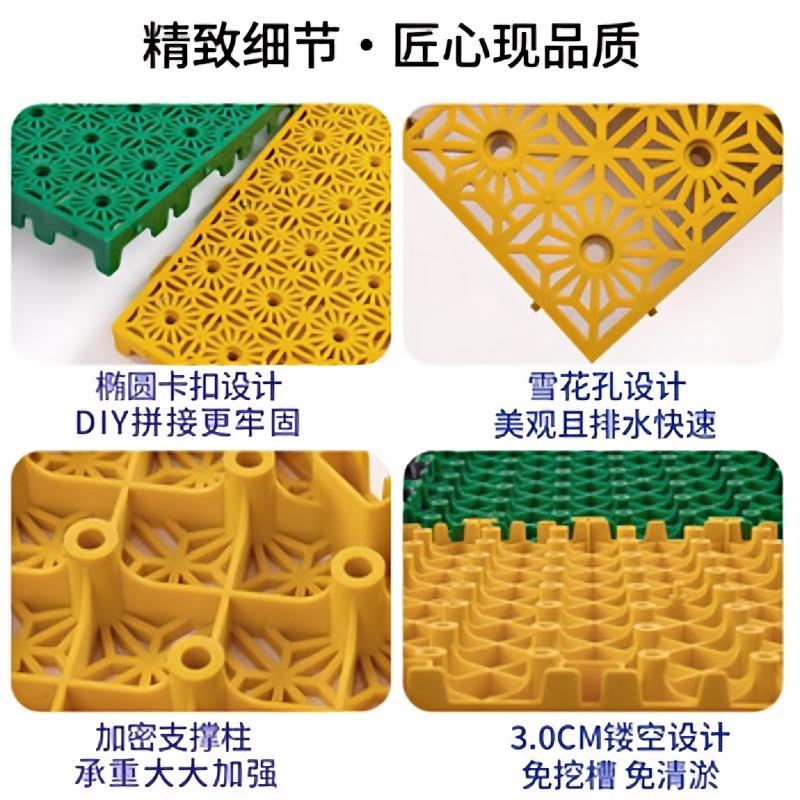 杜晶 拼接格栅防滑垫 蓝色 40*40*3cm 片高清大图