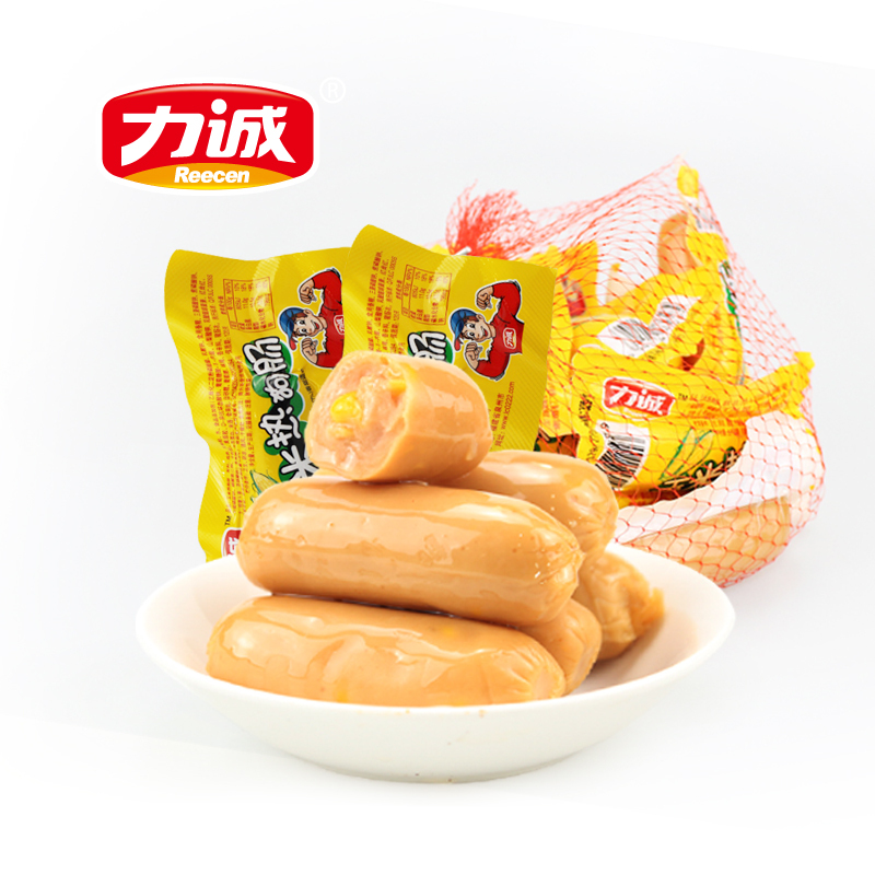 力诚玉米热狗26g*25根 即食火腿肠香肠小热狗办公室休息零食玉米肠高清大图