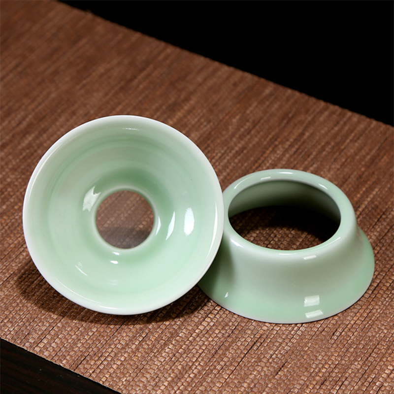 10头青瓷鱼杯茶具套装