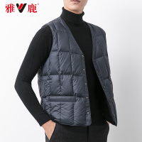 雅鹿男士羽绒马甲男外套2019新款加厚加大码坎肩中青年背心马夹
