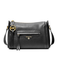 迈克·科尔斯 MICHAEL KORS 20秋冬 MK女包 大号皮革单肩斜挎包 32S0GCCC7L BLACK 黑色