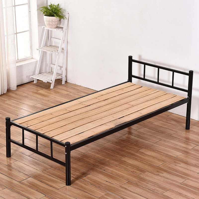 钜晟 床铁架木板床员工职工学生宿舍床午休床简约型1.2米宽 SJDCC-1200-1黑色 1200*2000高清大图
