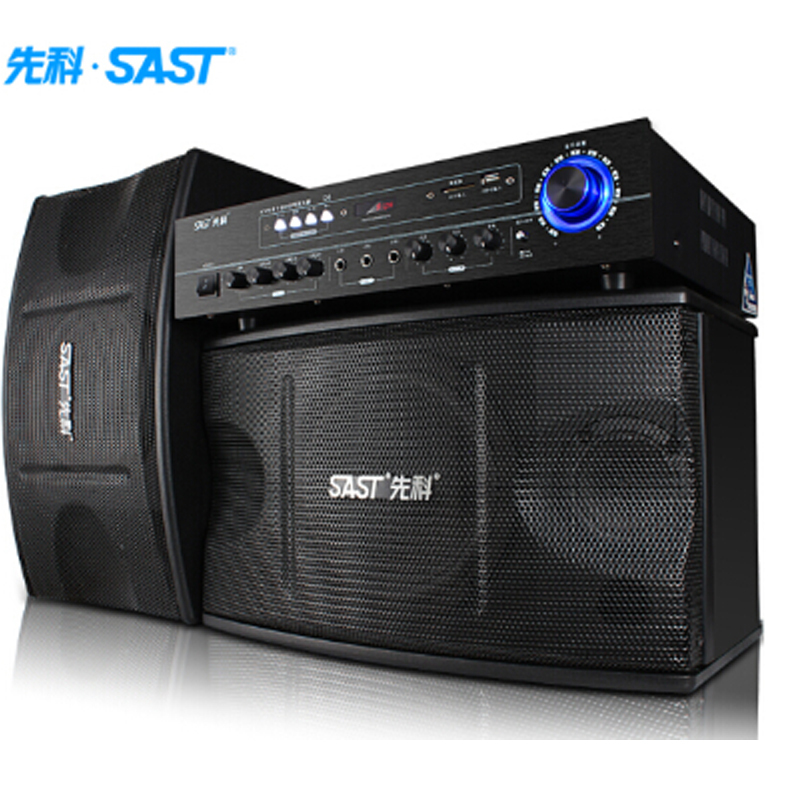 先科 SAST SA-808K 音响 音箱 家庭影院 KTV音响套装点歌机卡拉OK音箱会议卡包功放 黑色