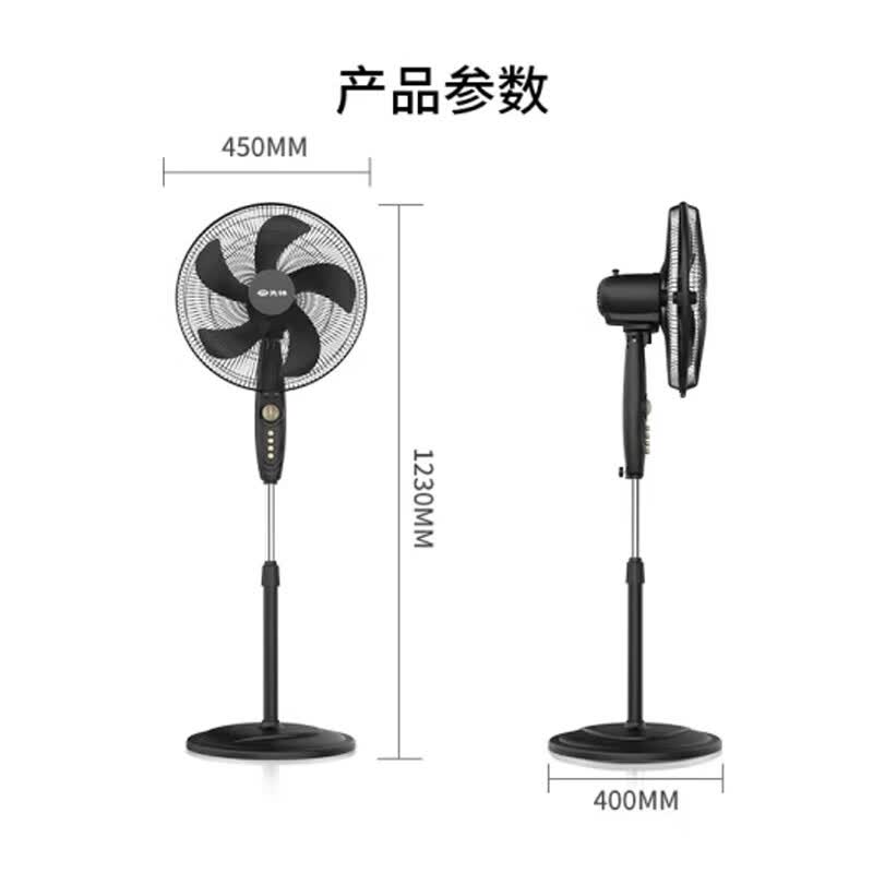 先锋(SINGFUN)家用风扇摇头落地扇落地式立式电风扇风力FS40-16B 黑色高清大图