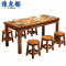 豫龙都 餐桌椅 一桌六椅 套