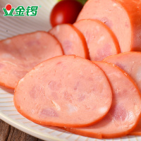 金锣 350g无淀粉果木熏烤火腿(骨汤味) 2只装 即食香肠 汉堡三明治食材