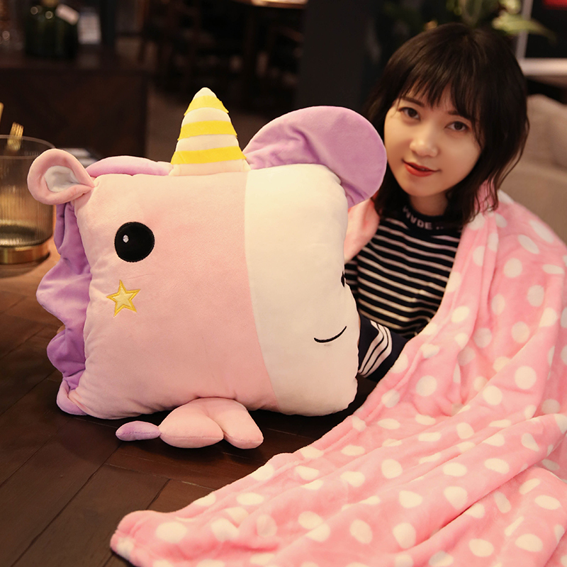 抱枕/腰靠-抱枕被子两用午睡加厚毯子折叠汽车腰枕垫