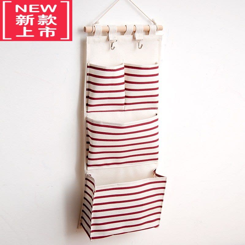 可莉允收纳挂袋门后壁挂袋布艺门上衣柜收纳袋钥匙墙壁挂墙多格家用床头图片