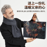 七匹狼围巾男士冬季高档2022新款时尚保暖围脖生日礼物送男生爸爸