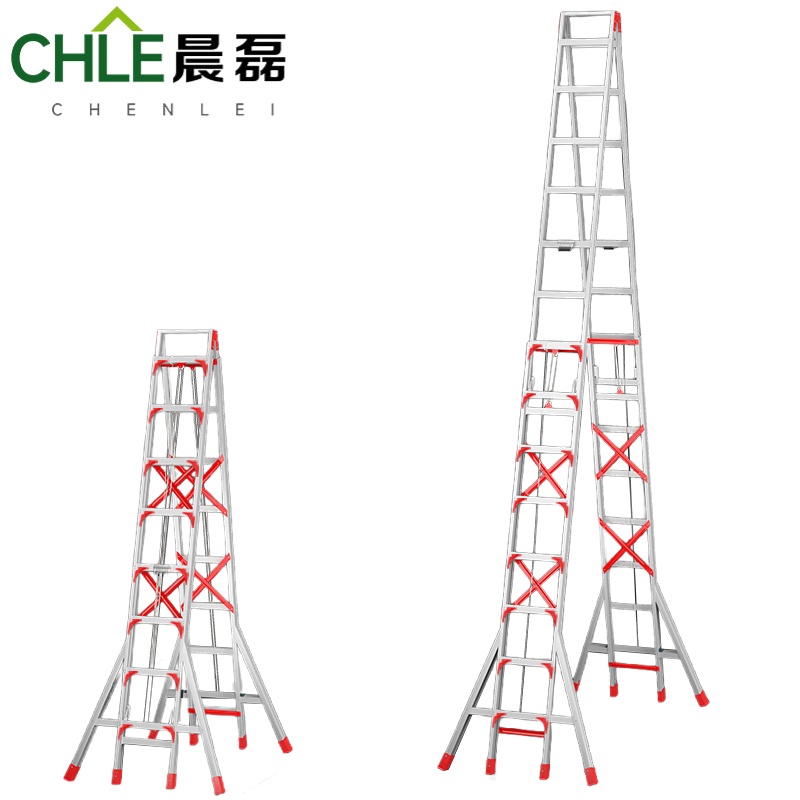 晨磊铝合金人字梯八步/个高清大图