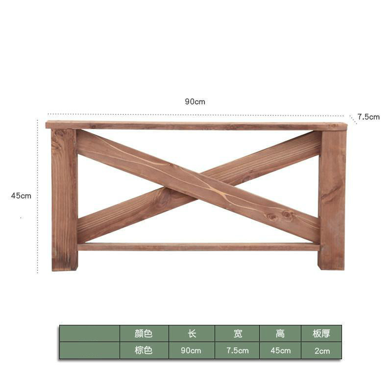 森美人户外地板庭院花园阳台走廊别墅木平台木屋凉亭防腐木制坪台榻榻米 单只直栏杆棕色