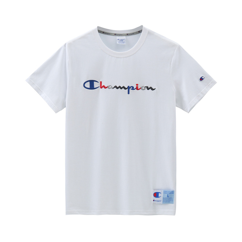 champion冠军正品短袖t恤男女夏季新款情侣纯棉圆领潮流白色宽松时尚