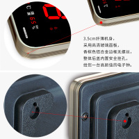 虹泰（HoGuan/虹光）新款电子客厅挂钟万年历 墙表led时分秒数字显示时钟18英寸 21x58cm