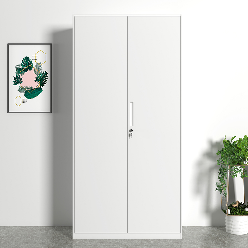 初嘉WJGT-023钢制文件柜窄边资料柜拆装档案柜带锁储物柜纯白铁门文件柜