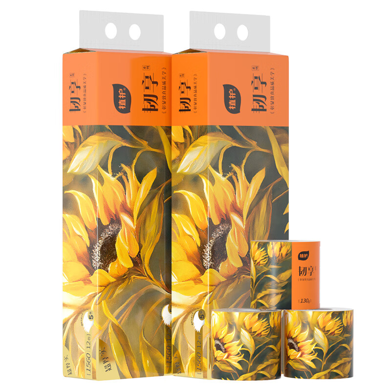 植护韧享系列有芯卷纸 100*120mm/5层 130g 12卷/提*1提 ZH435N12