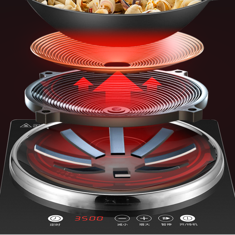 奔腾掌厨 A12 3500W 双风机 大功率凹炉电磁炉
